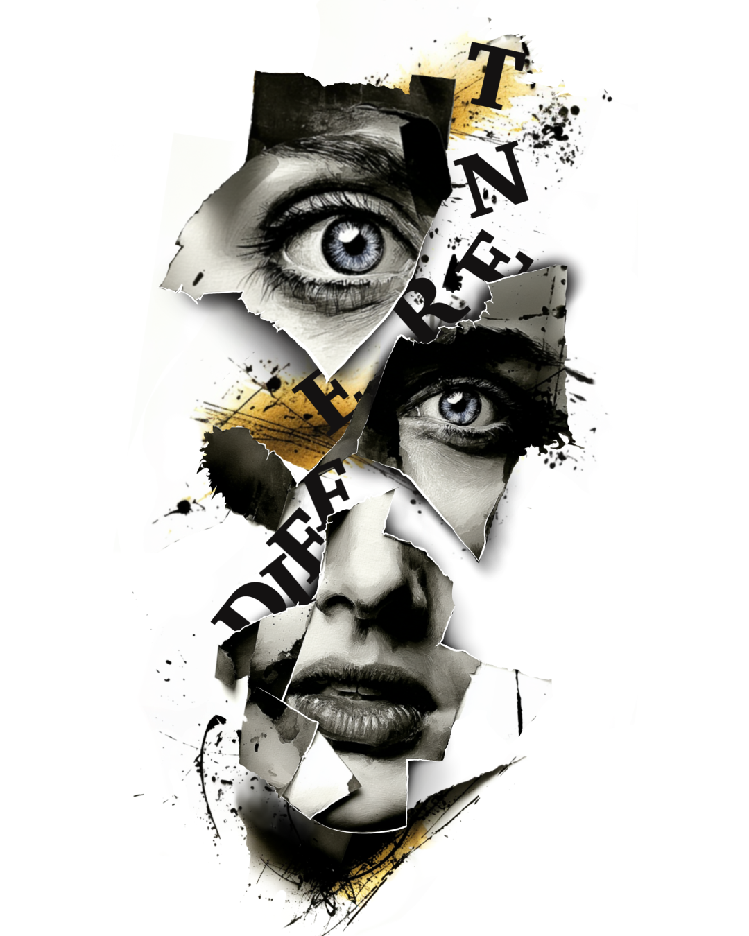 Deconstructed Identity – Abstract Collage Tattoo Project